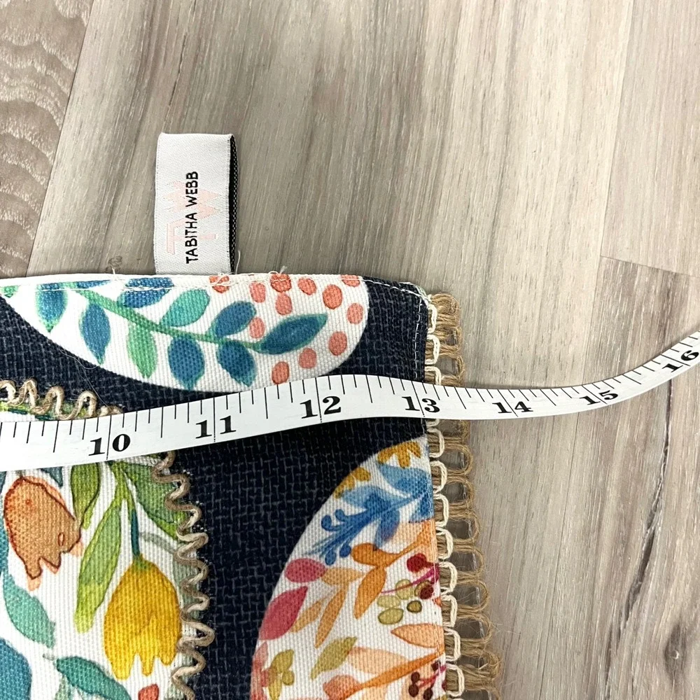 Tabitha Webb Navy Blue Floral Easter Egg Print‎ Table Runner